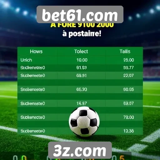 Comparação de odds em apostas no bet61.com