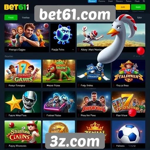 Variedade de jogos oferecidos por bet61.com
